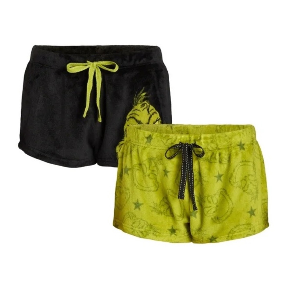 The Grinch Women’s Velour Pajama Shorts, 2-Pack 2X